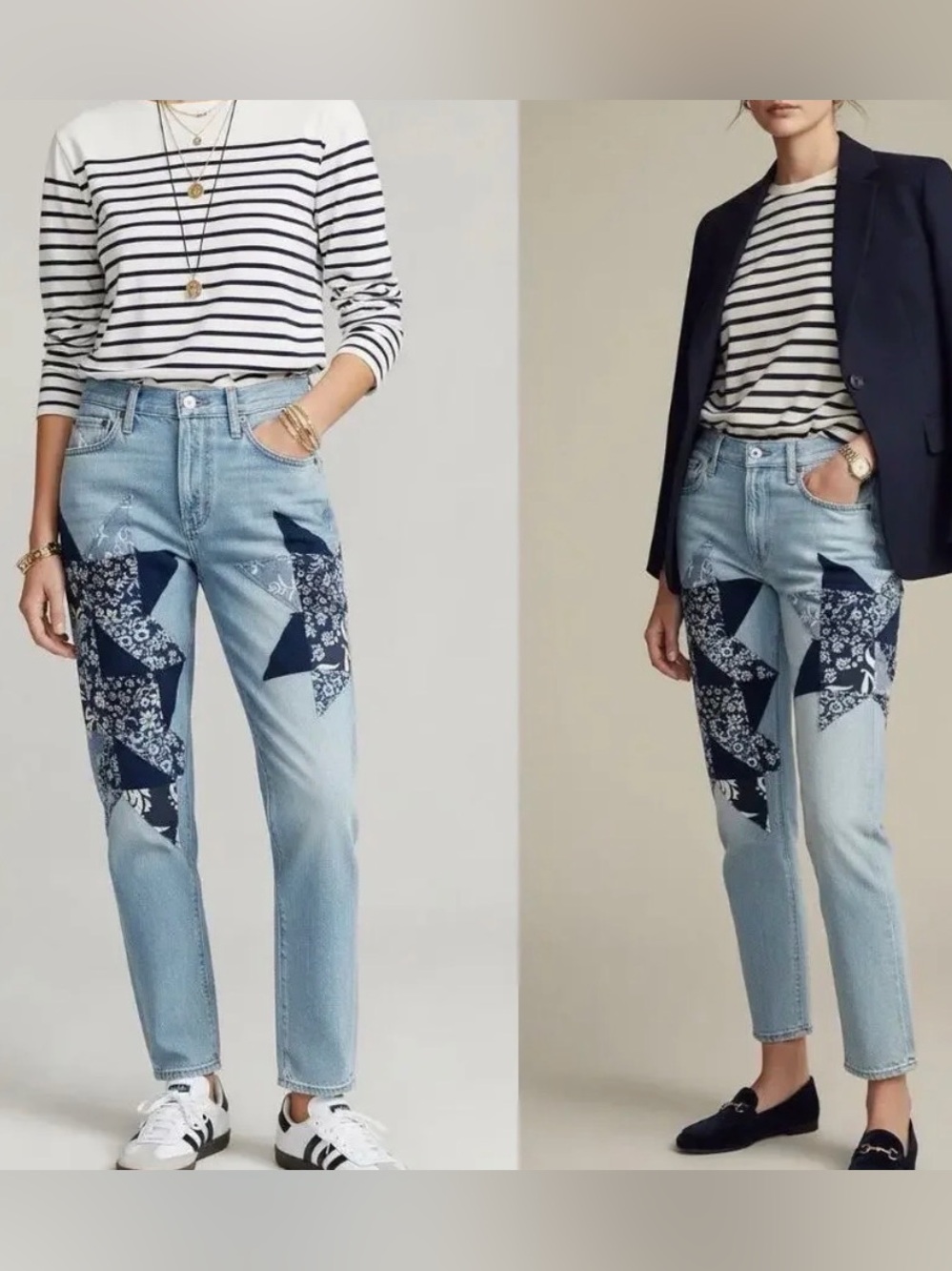 Polo Ralph Lauren Avery Boyfriend Denim Floral Star Quilt Patchwork Jeans-30